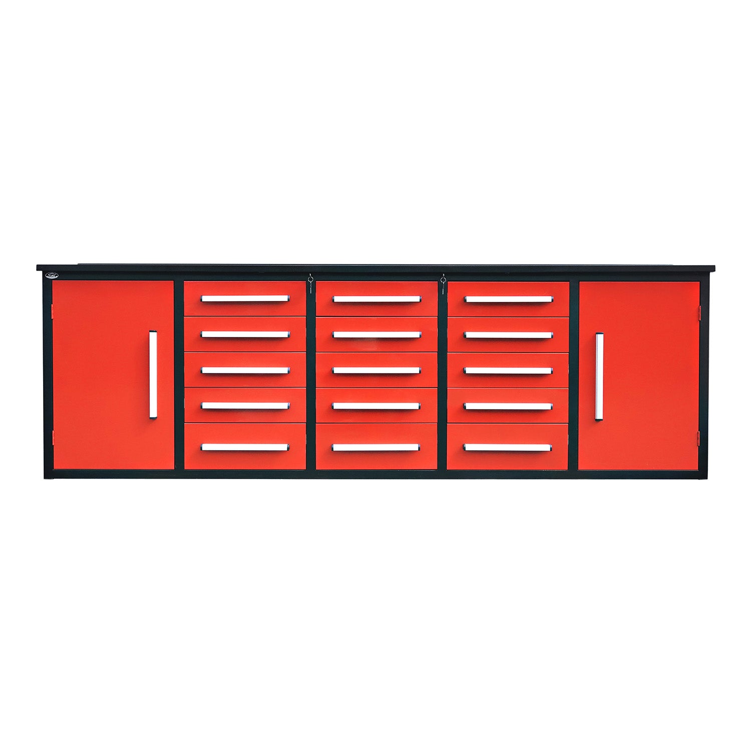 10ft Workbench Storage Cabinet with 15 Drawers & 2 Cabinets