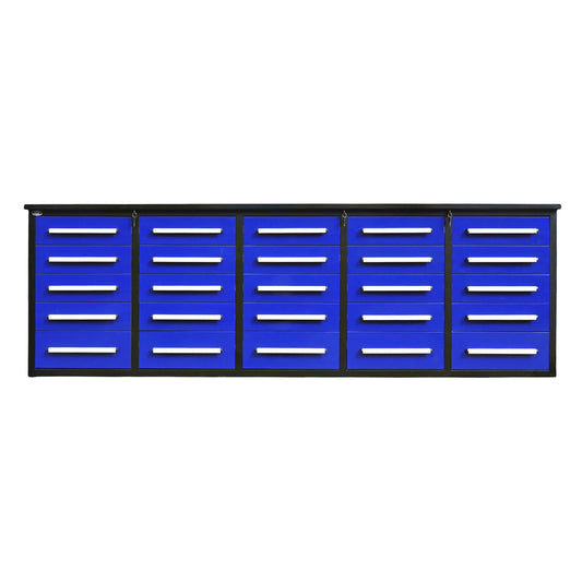 10' Heavy Duty Workbench with 25 Drawers#color_blue