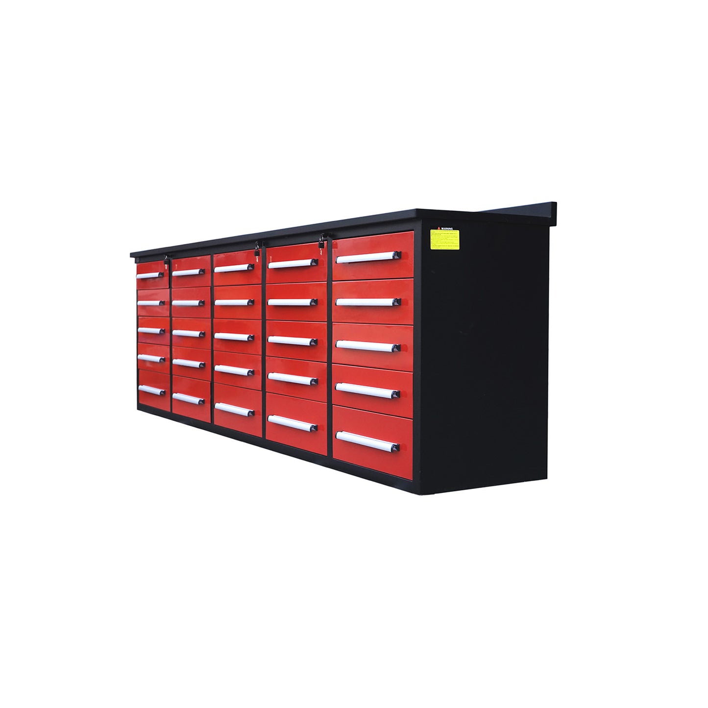10' Heavy Duty Workbench with 25 Drawers#color_red