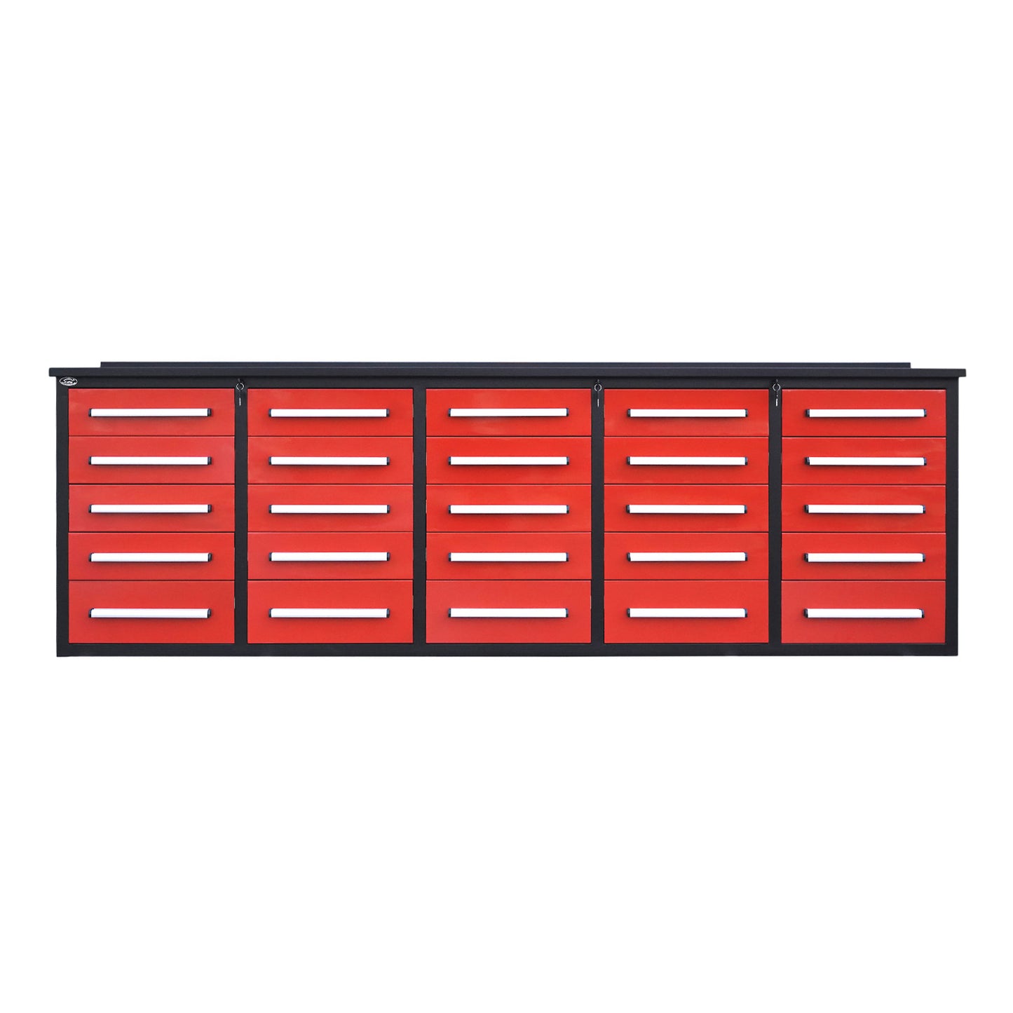 10' Heavy Duty Workbench with 25 Drawers#color_red