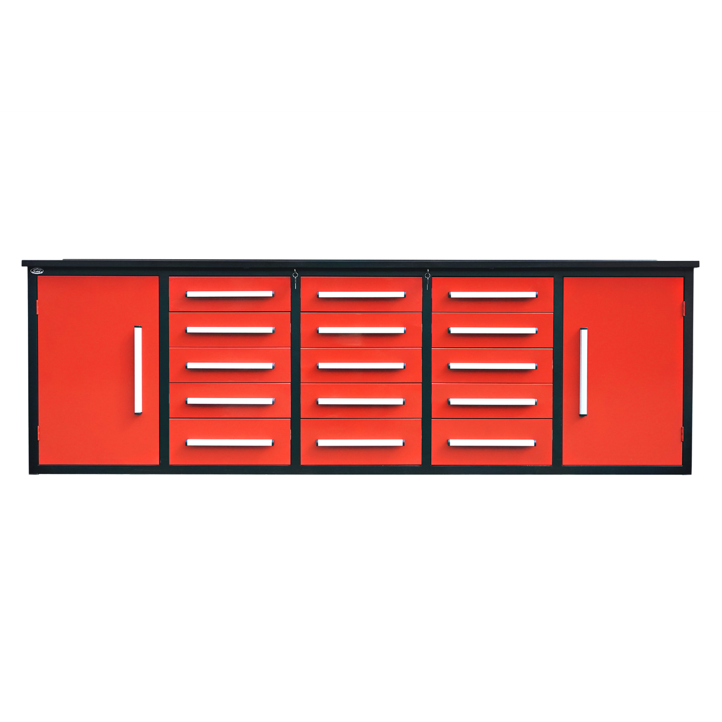 10ft Storage Cabinet (15 Drawers & 2 Cabinets) #color_red