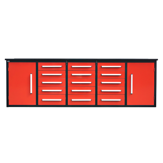10ft Storage Cabinet (15 Drawers & 2 Cabinets) #color_red