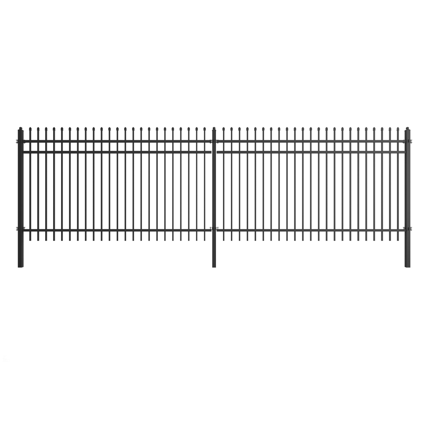 10x7 FT Wrought Iron Site Fencing 2PCS