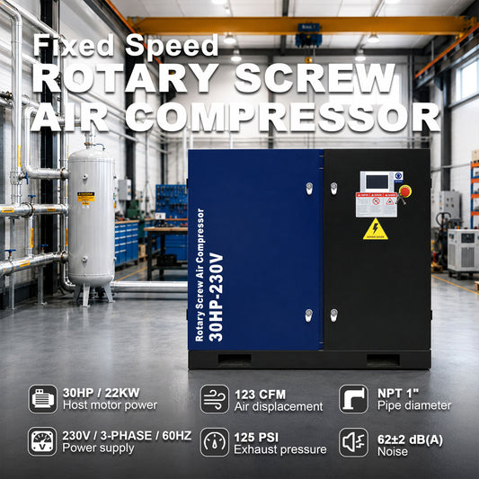 A 30HP-230V rotary screw air compressor