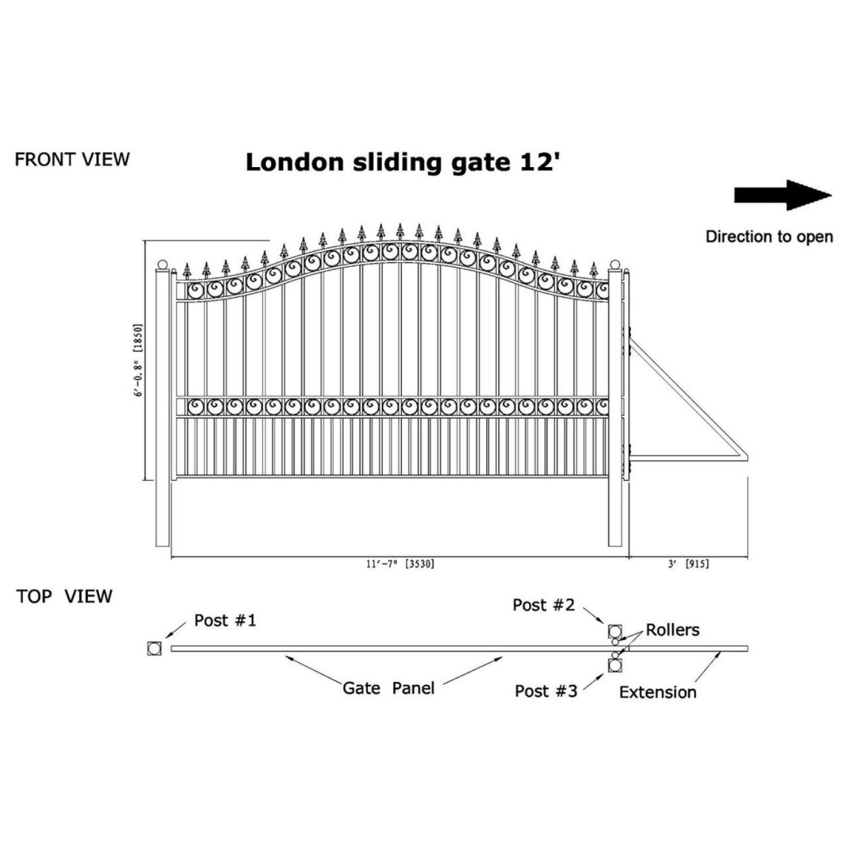 12x6ft-Steel-Sliding-Driveway-Gate-London-Style