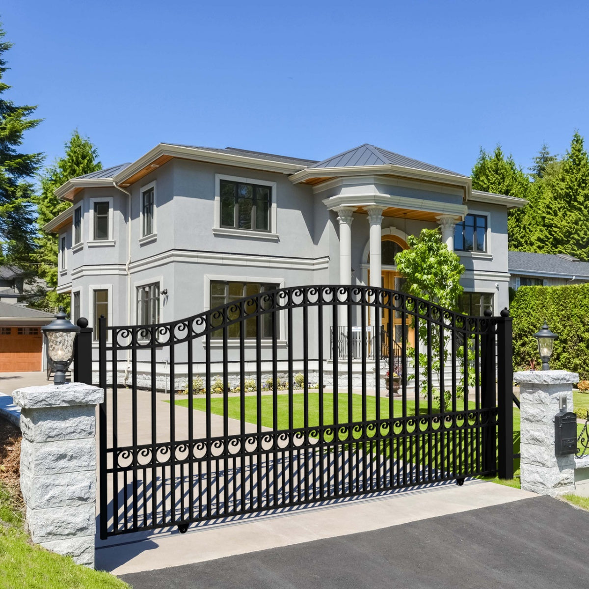 12x6ft-Steel-Sliding-Driveway-Gate-Paris-Style
