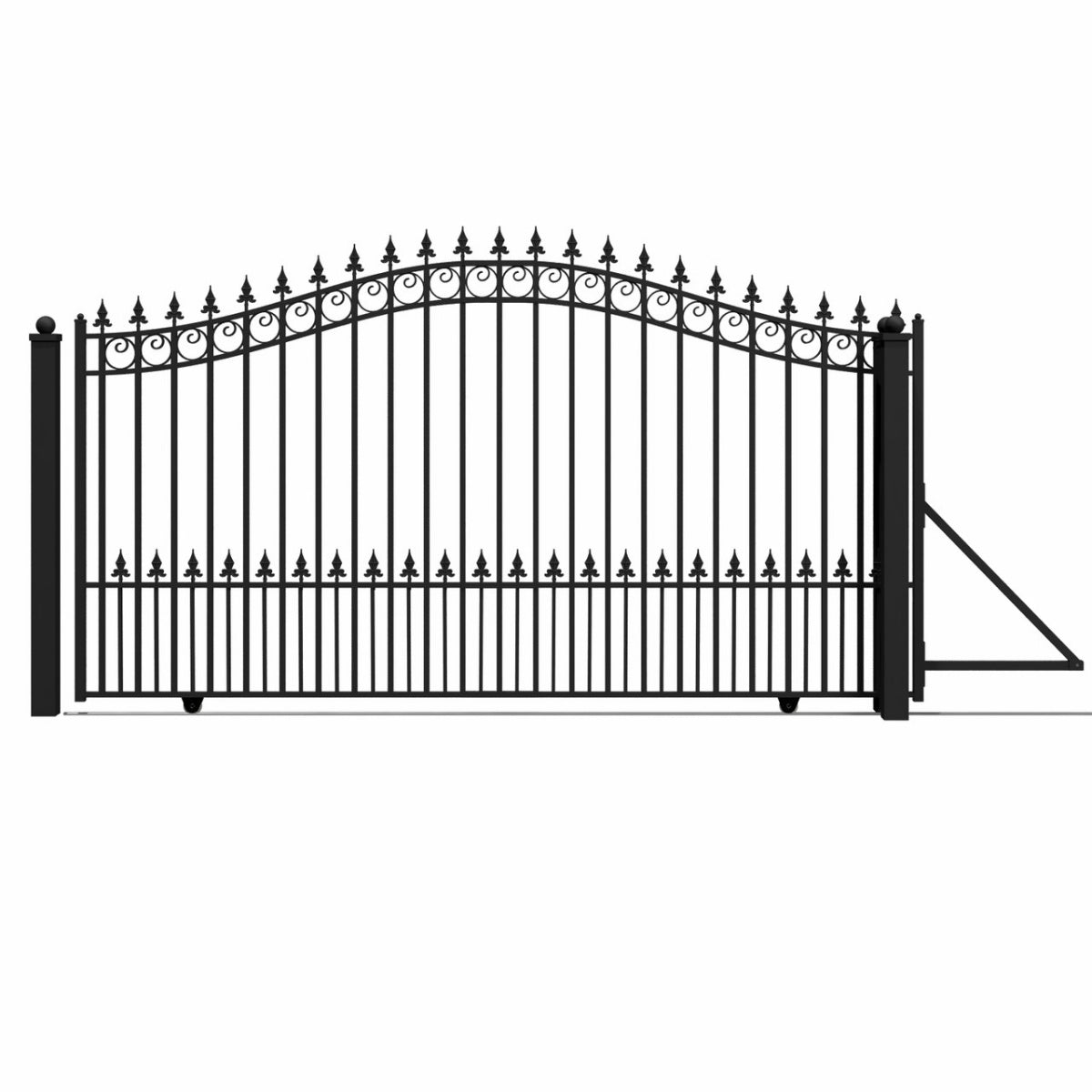 12x6ft-Steel-Sliding-Driveway-Gate-Prague-Style