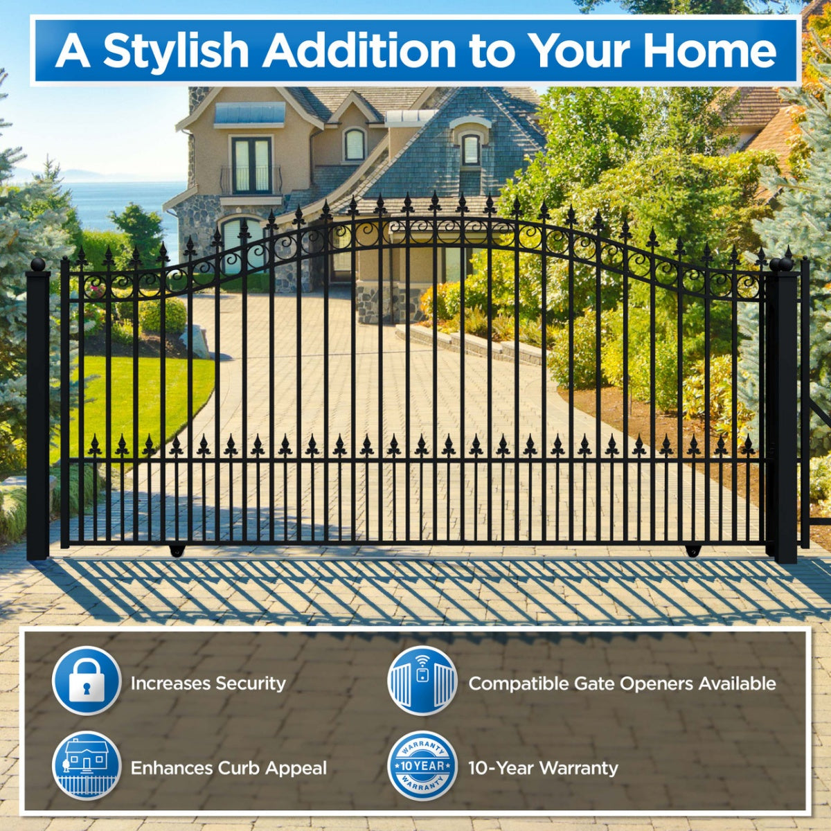 12x6ft-Steel-Sliding-Driveway-Gate-Prague-Style