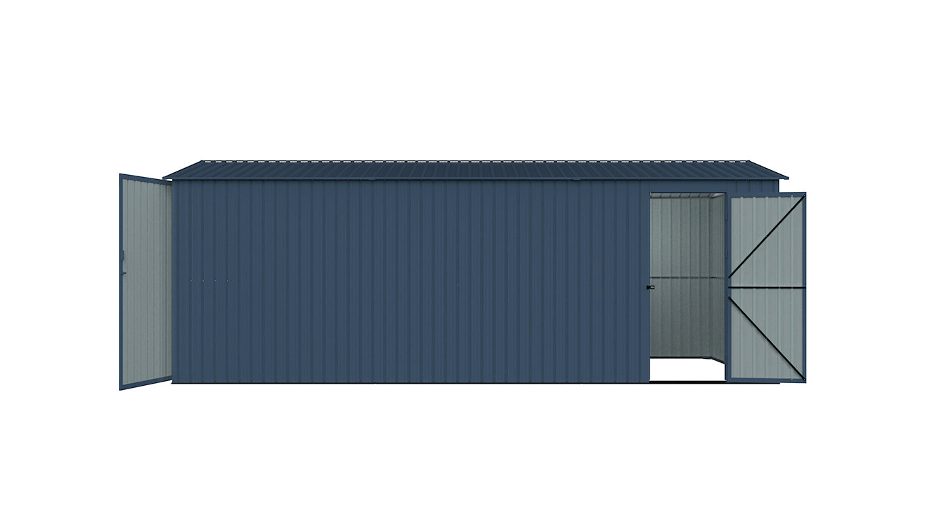 13'x20' Plus Upgraded Metal Garage Shed with Double Front Doors, Side Entry Door