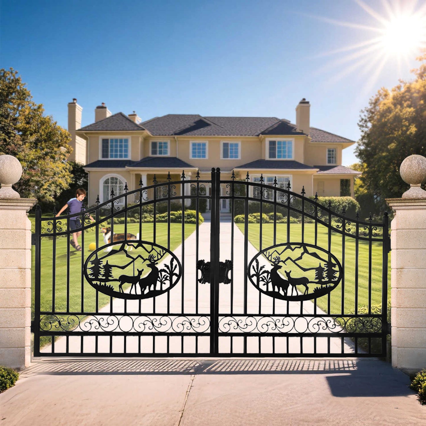 14ft driveway gate used for a residential property