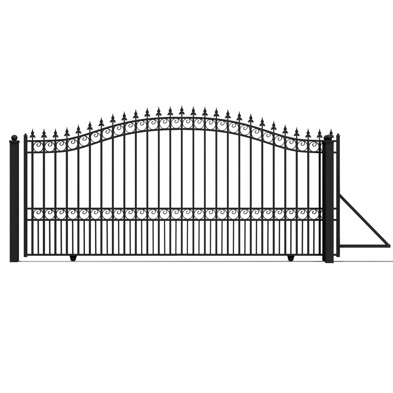14x6 ft Steel Sliding Driveway Gate-London-Style