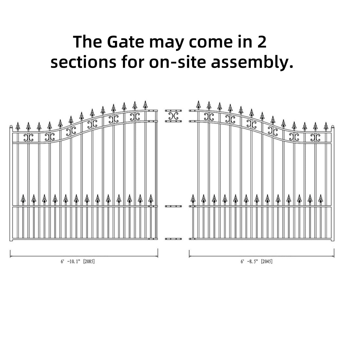 14x6 ft Steel Sliding Driveway Gate