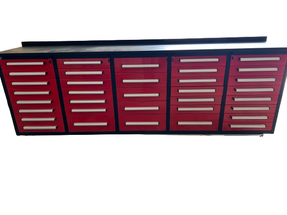10ft Storage Cabinet with 35 Drawers
