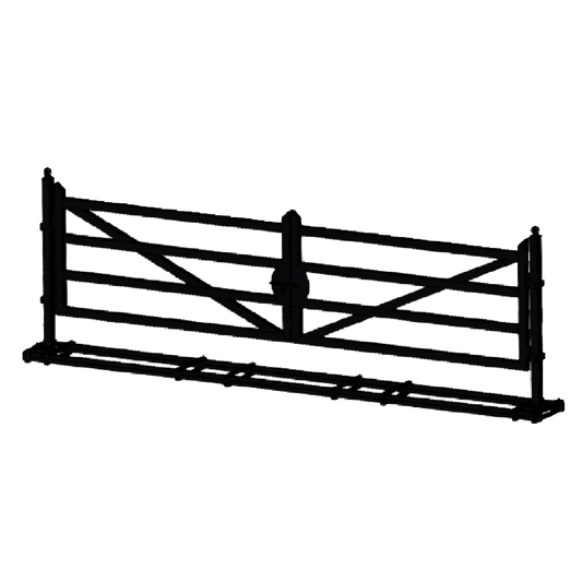 20ft Farm Metal Driveway Gate with Diagonal Tubes