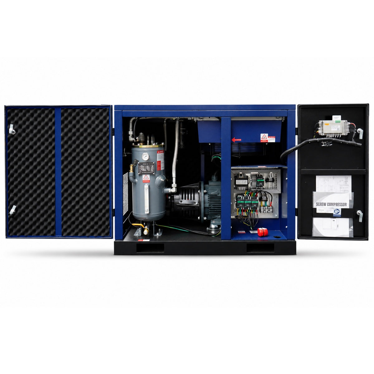 74CFM Rotary Screw Air Compressor, 20HP, 125PSI, 460V 3PHASE 60HZ