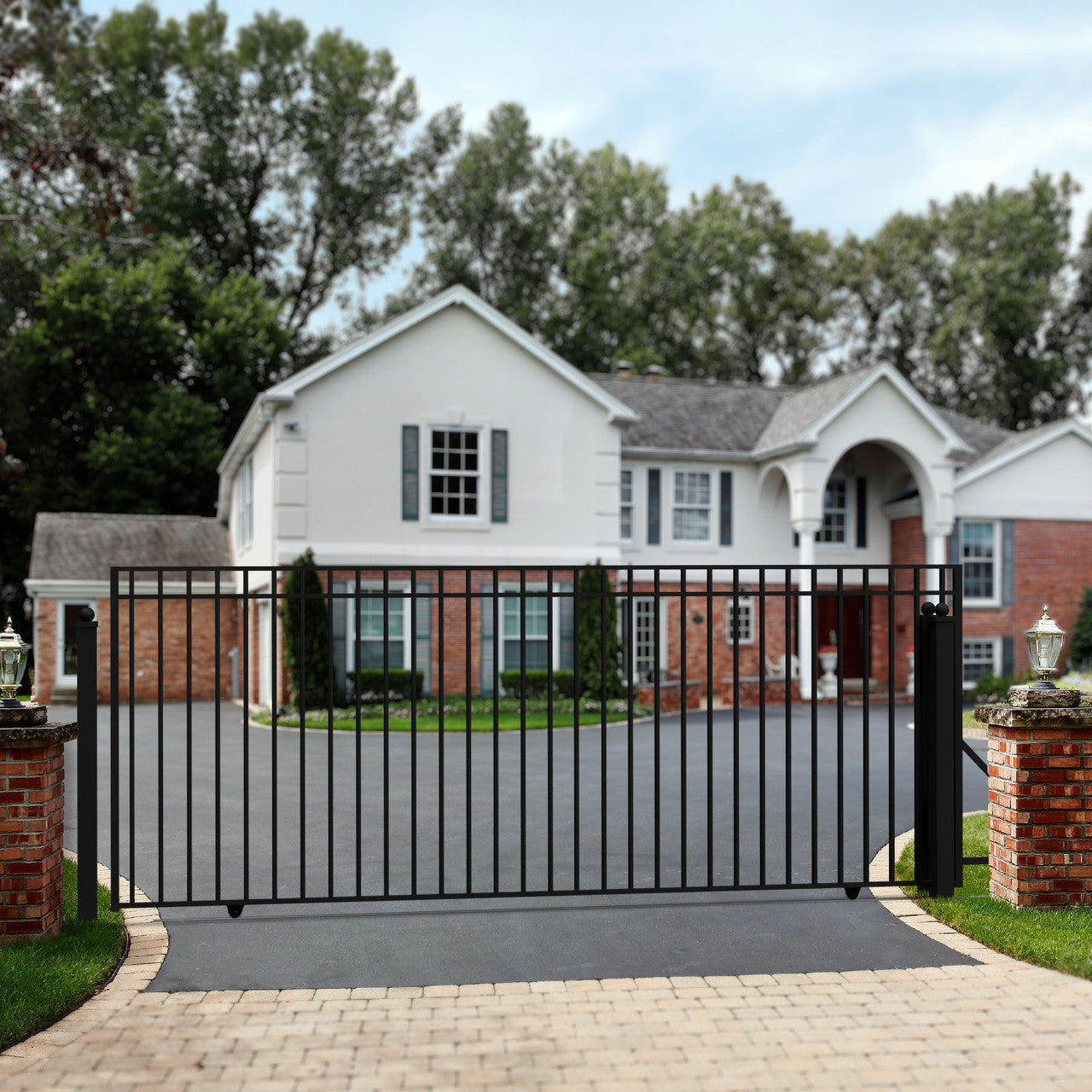 20x6 ft Steel Sliding Driveway Gate-Madrid-Style
