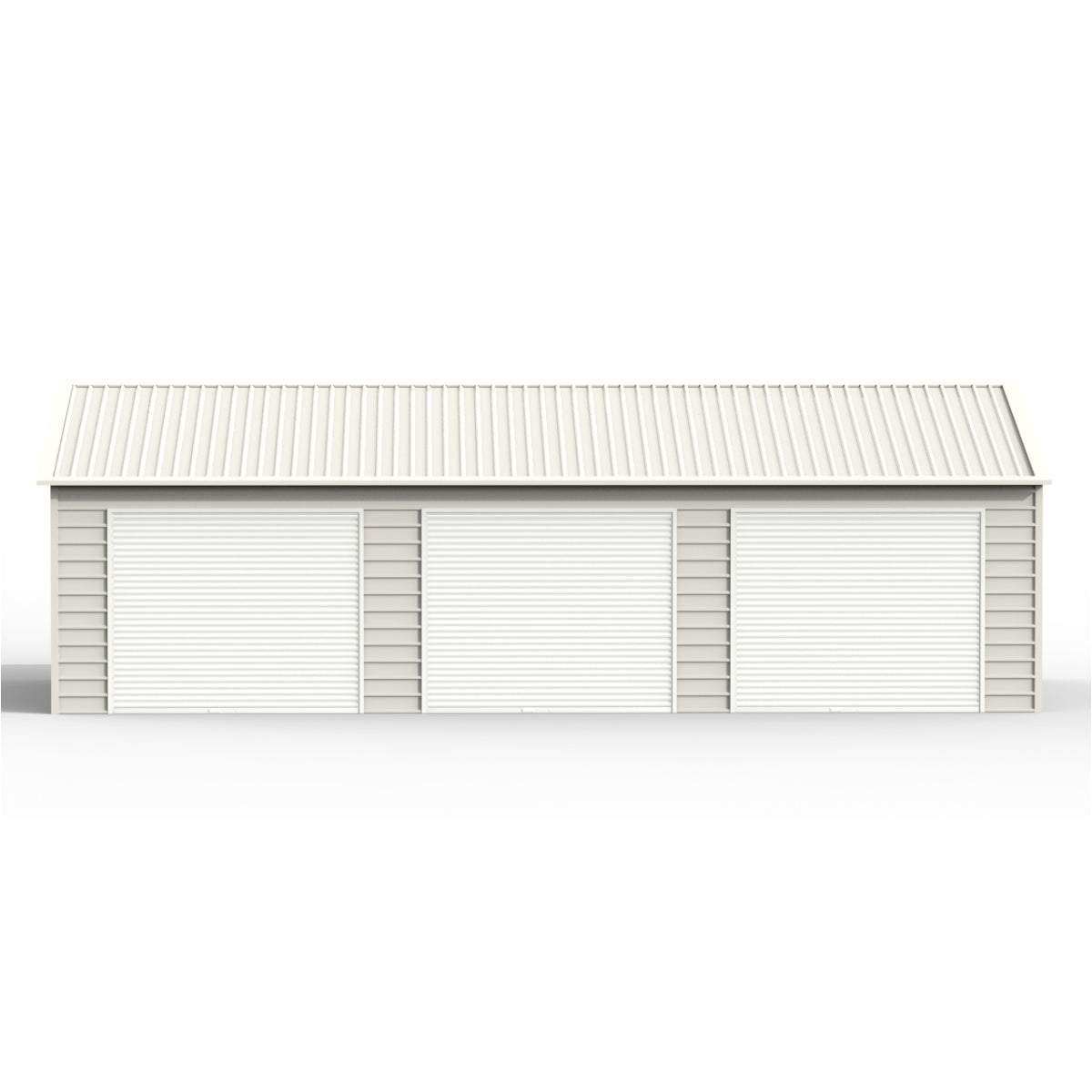 23' x 40' Three Car Garage Shed with Side Entry Door