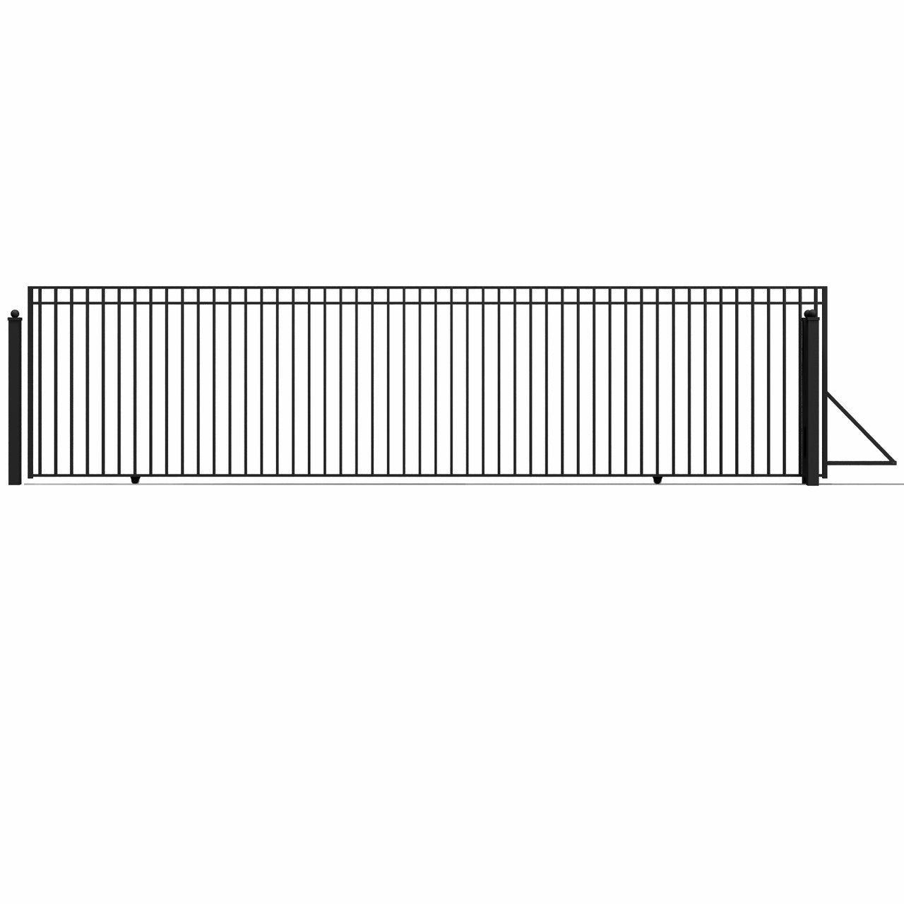 25x6 ft Steel Sliding Driveway Gate - MADRID Style