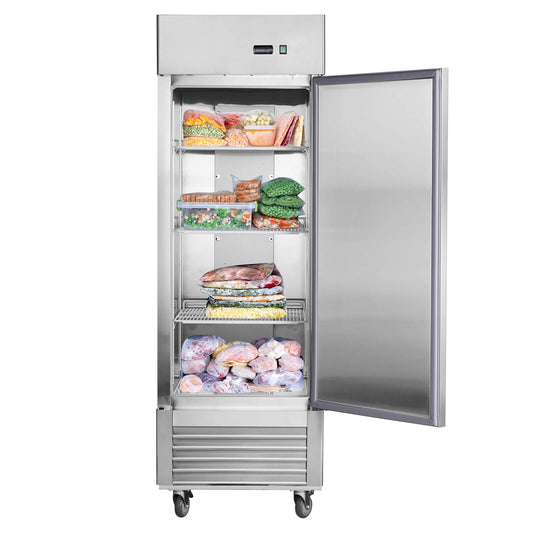 27"W Commercial Freezer 19 cu. ft. Single Solid Door Reach-In Freezer