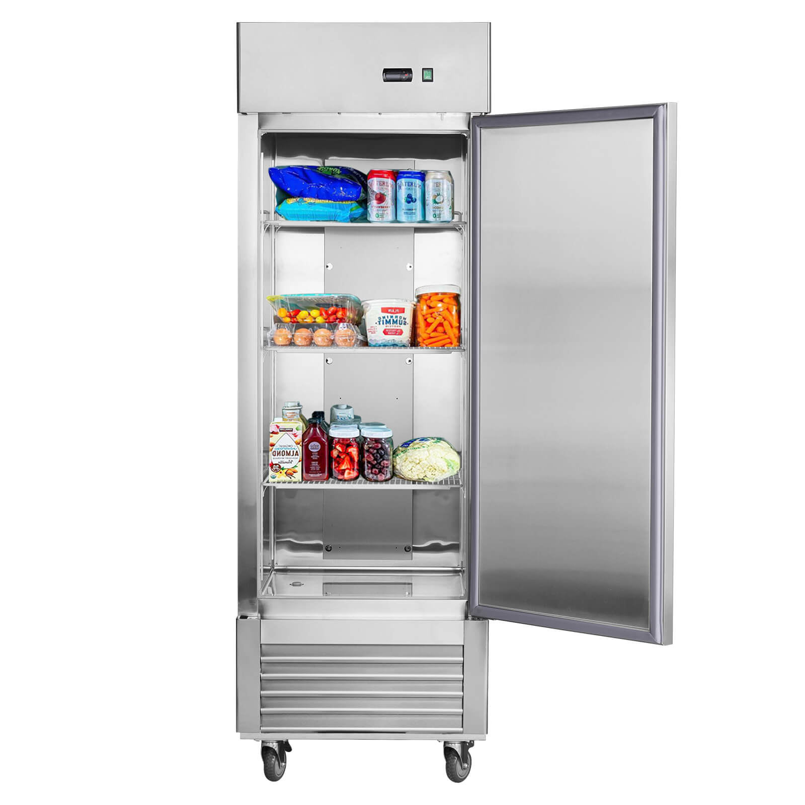 27"W Single Solid Door Reach-In Refrigerator 19 cu. ft. Commercial Refrigerator