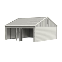30' x 33' Double Garage Metal Shed with Side Entry Door