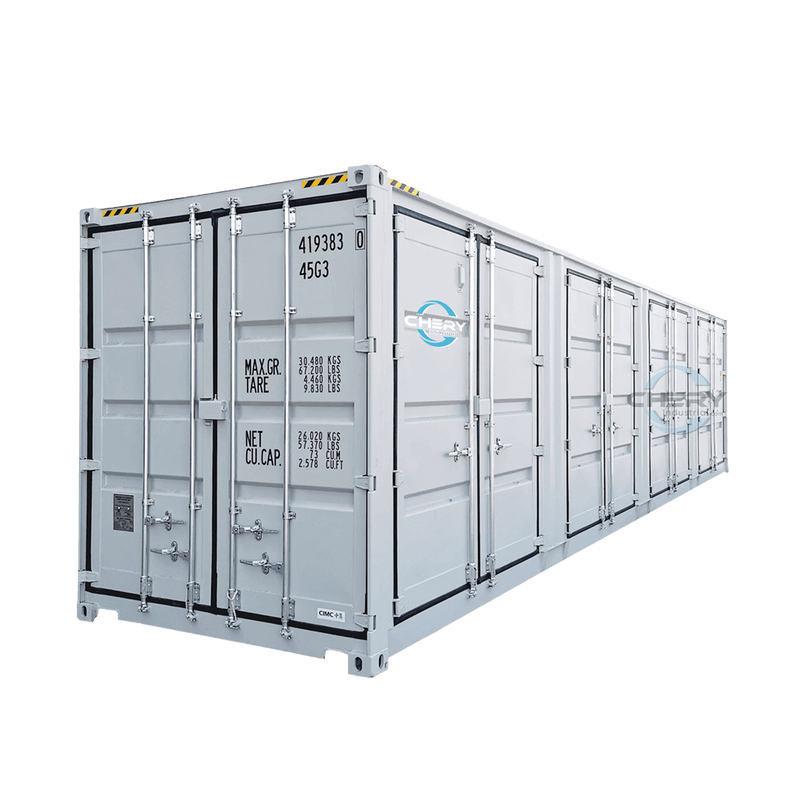 40ft High Cube Container with 4 Side Doors, with Logo