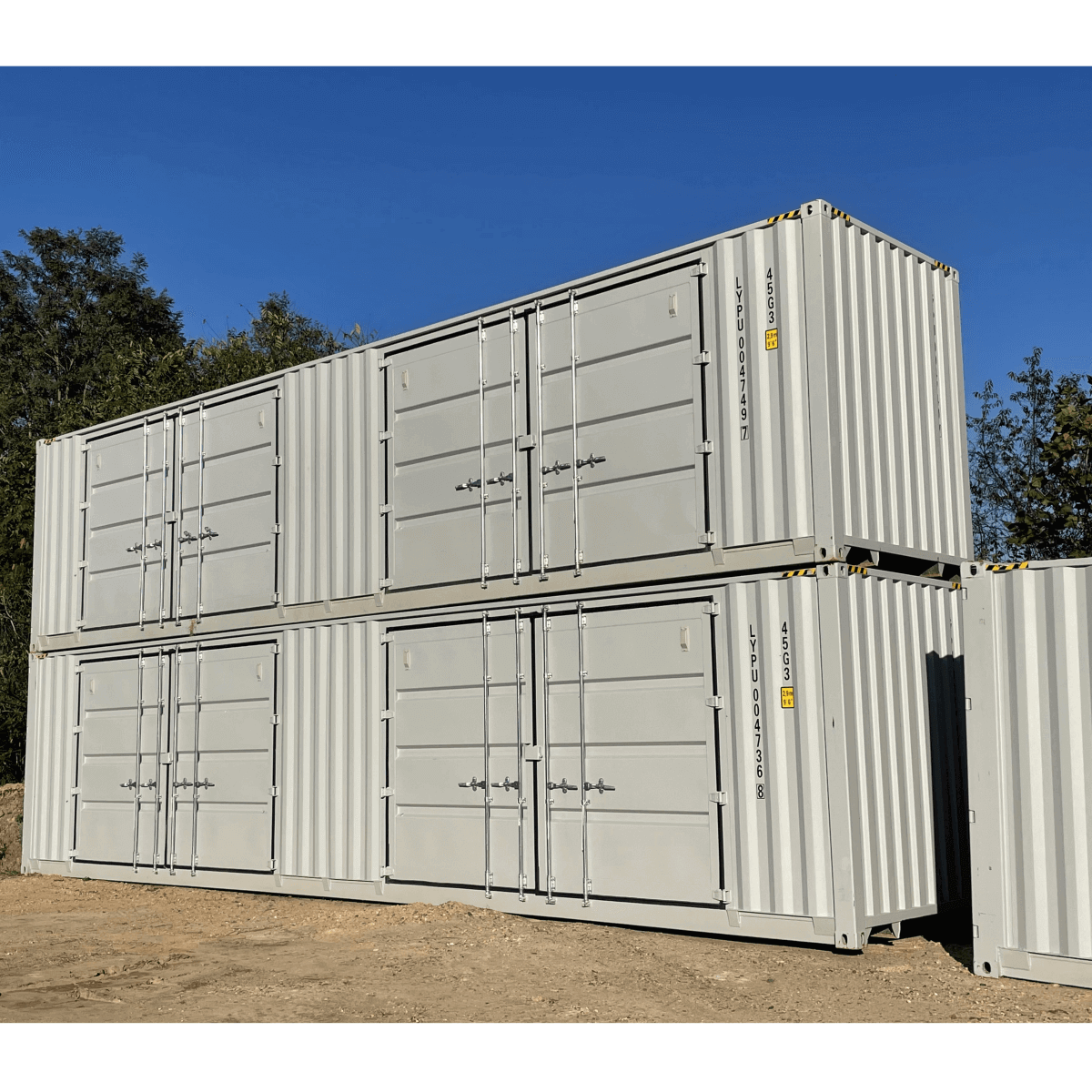 40ft High Cube Container with 2 Side Doors#Color_light grey
