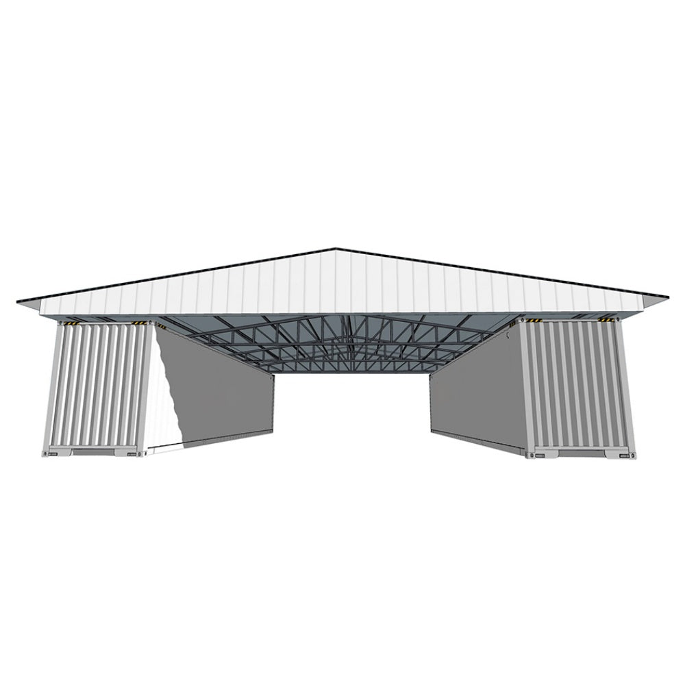 Container-based architectural design on a white background#color_White