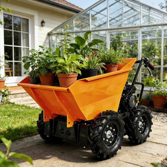 660lbs Capacity 6.5HP Gas Powered Wheelbarrow Cart 3F+1R Gearbox
