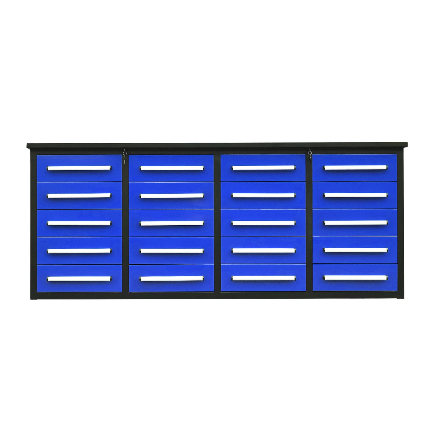 7ft Heavy Duty Garage Workbench Cabinet with 20 Drawers#color_blue