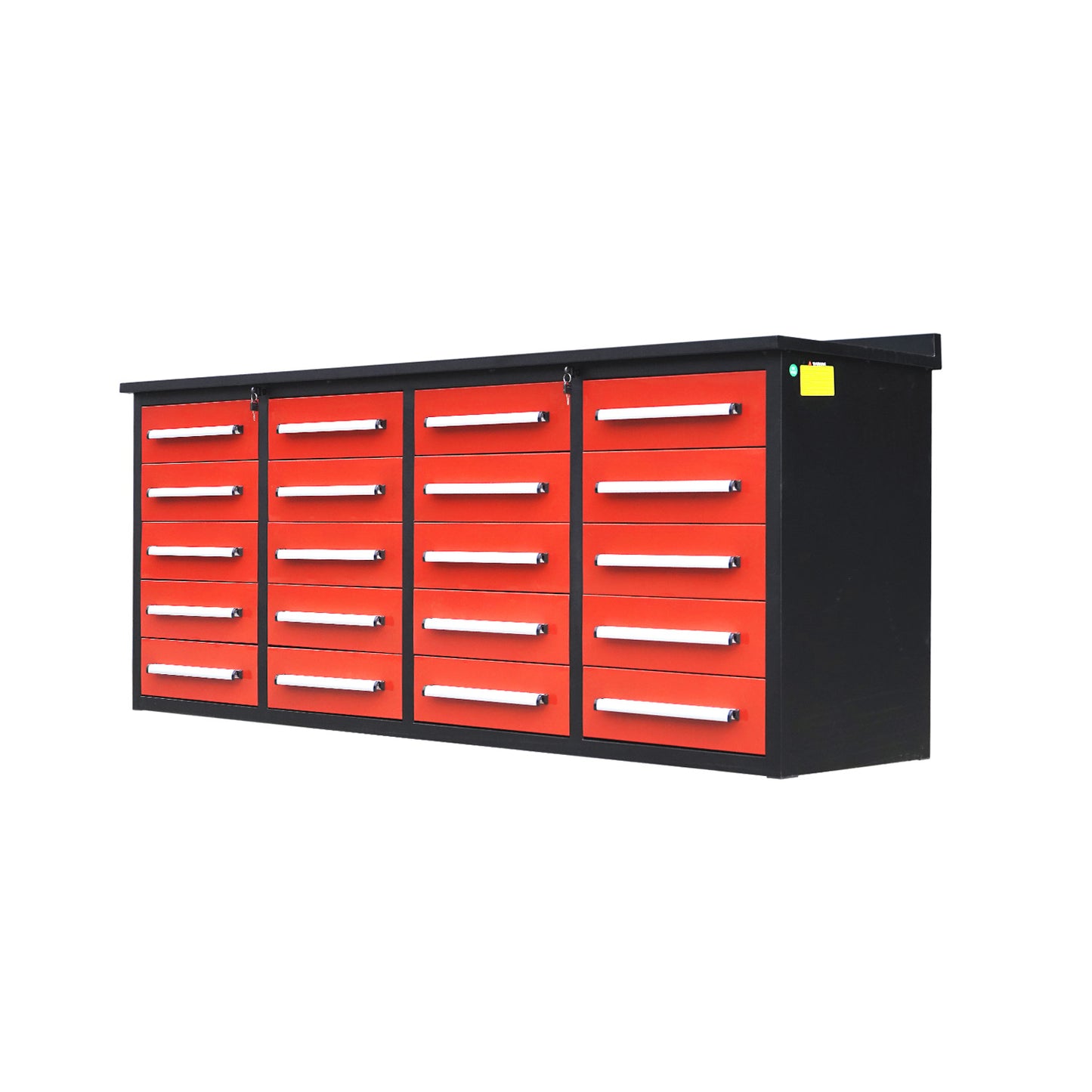 7ft Heavy Duty Garage Workbench Cabinet with 20 Drawers#color_red