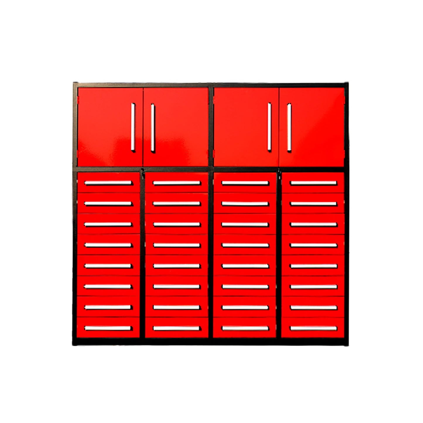 7ft Garage Storage Cabinet (32 Drawers & 2 Cabinets)#color_red