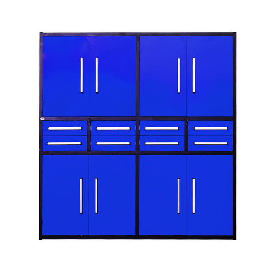 7ft Garage Storage Cabinet (8 Drawers & 8 Cabinets)#color_blue