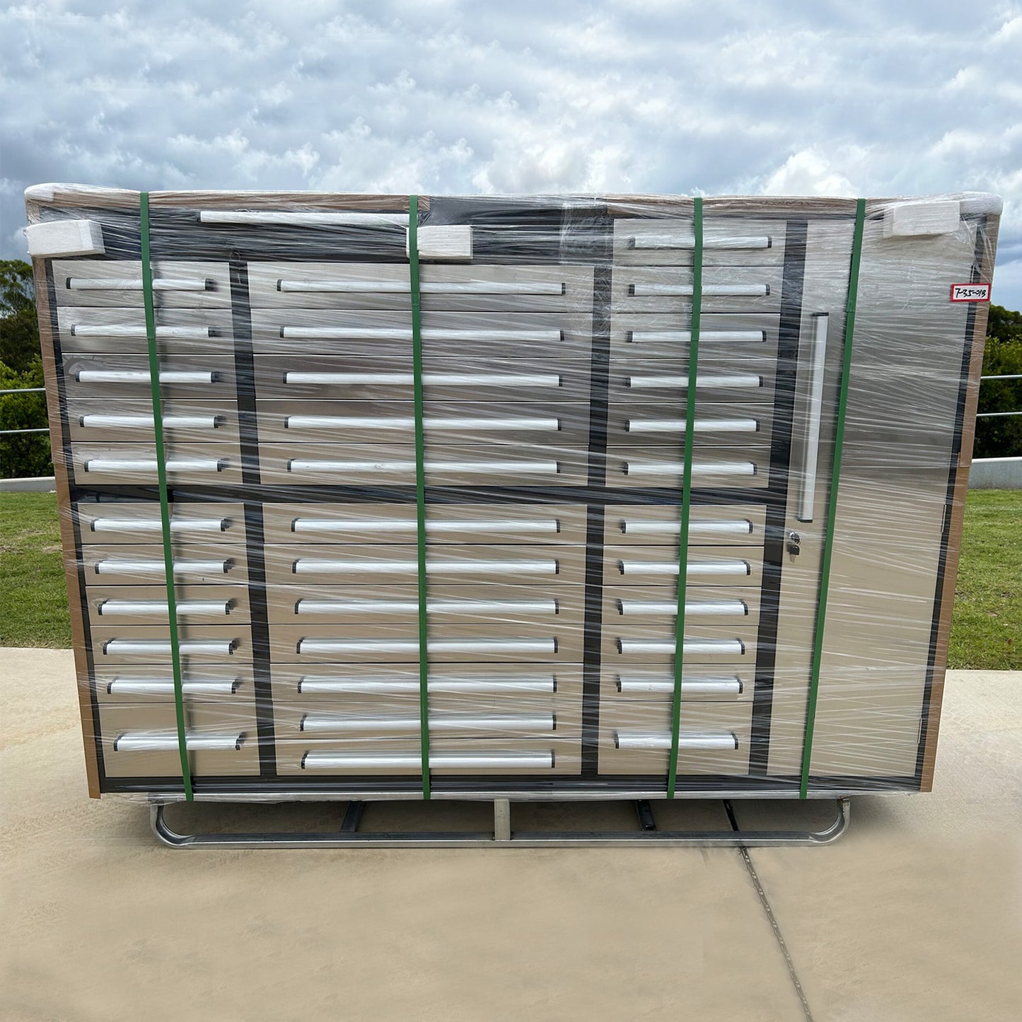 7ft Garage Storage Cabinet (35 Drawers & 1 Cabinet)#color_silver