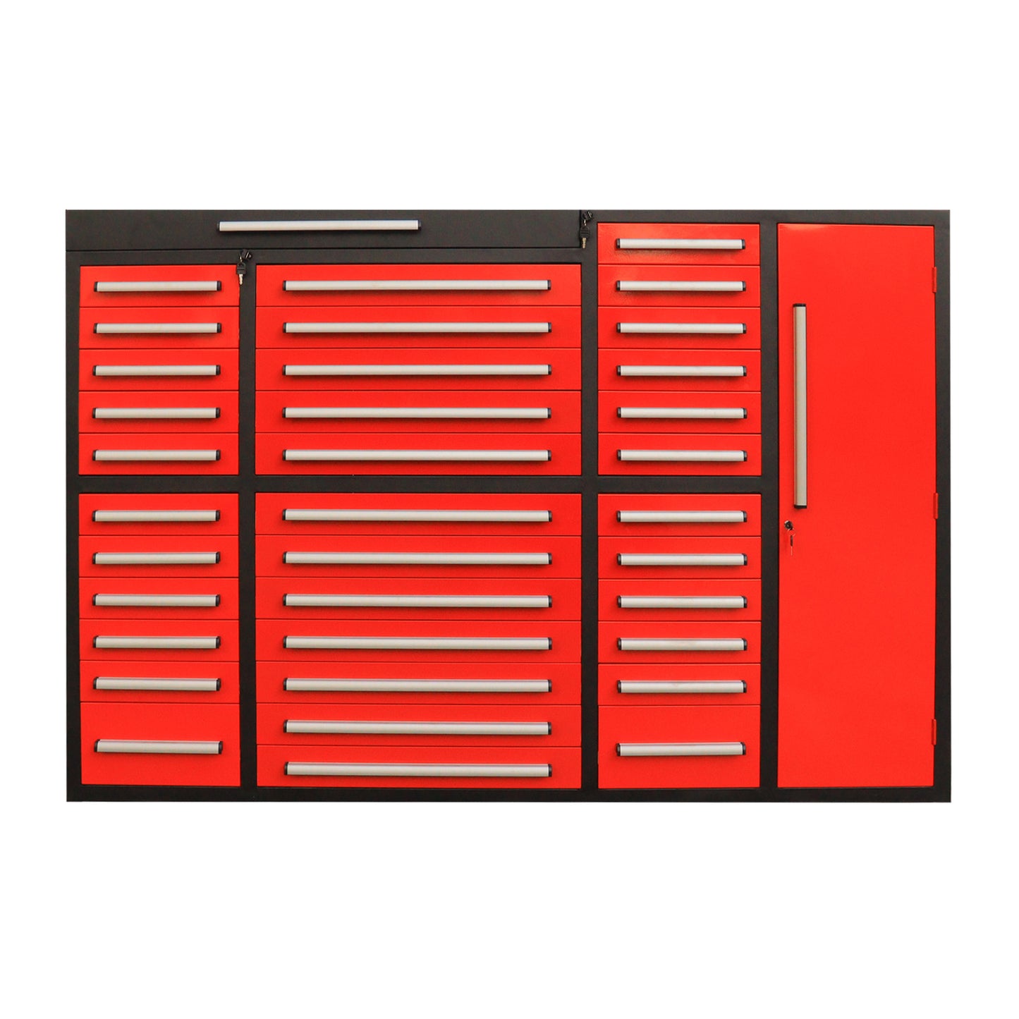 7ft Garage Storage Cabinet (35 Drawers & 1 Cabinet)#color_red