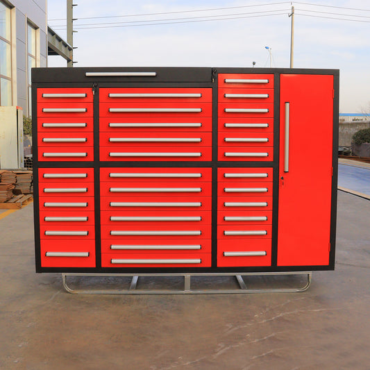 7ft Garage Storage Cabinet (35 Drawers & 1 Cabinet)#color_red