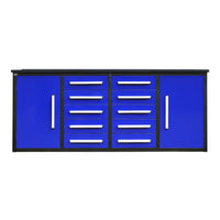 7ft Heavy Duty Workbench with 10 Drawers & 2 Cabinets#color_blue
