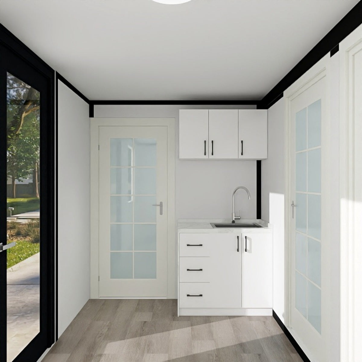 7ft x 20ft Expandable Mobile Studio Unit with 2 Bedroom