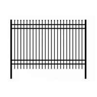7ftx10ft Steel Fence Panel with 4 Rails