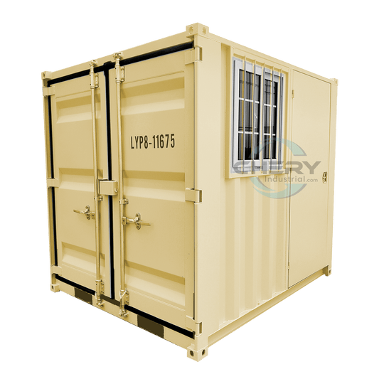 8ft Small Cubic Shipping Container#color_beige