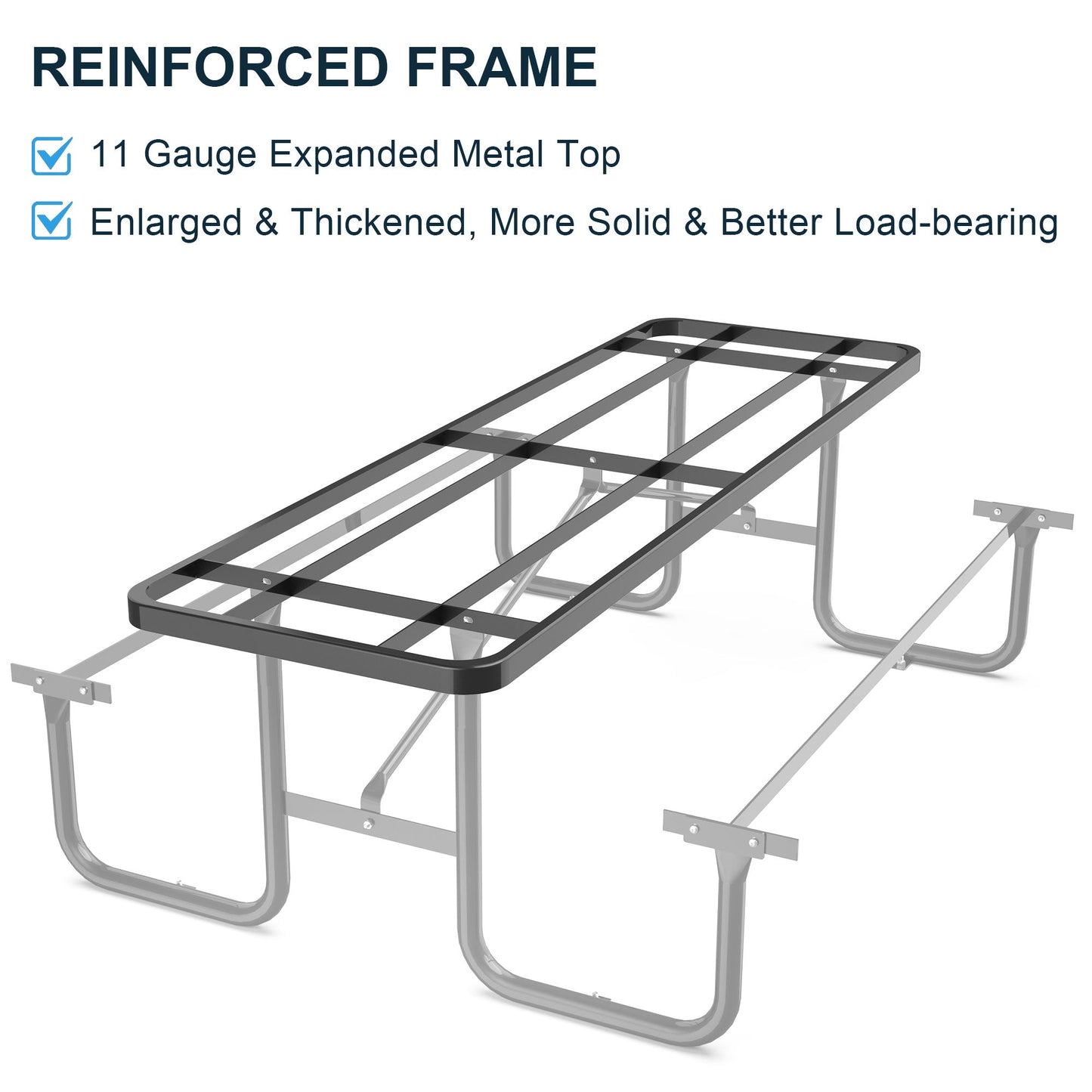 8 ft Metal Picnic Tables