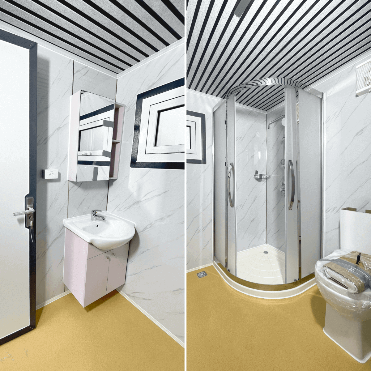 [AS-IS] Portable Toilet with Fan-shaped Door Shower