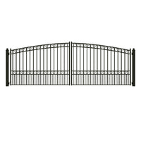 18x6 ft Steel Dual Swing Driveway Gate - PARIS Style