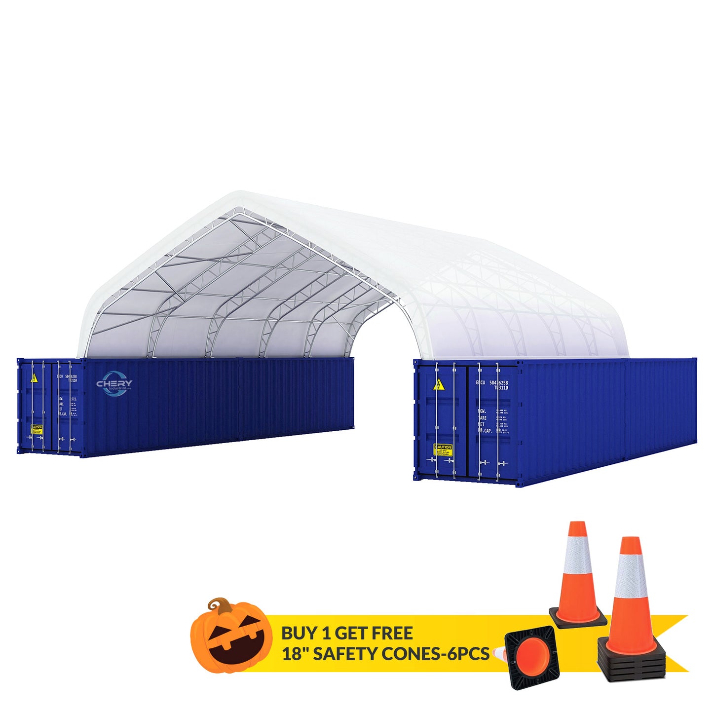40'x40'x15' Double Truss Peak Container Canopy Shelter-Halloween-Sale-gift