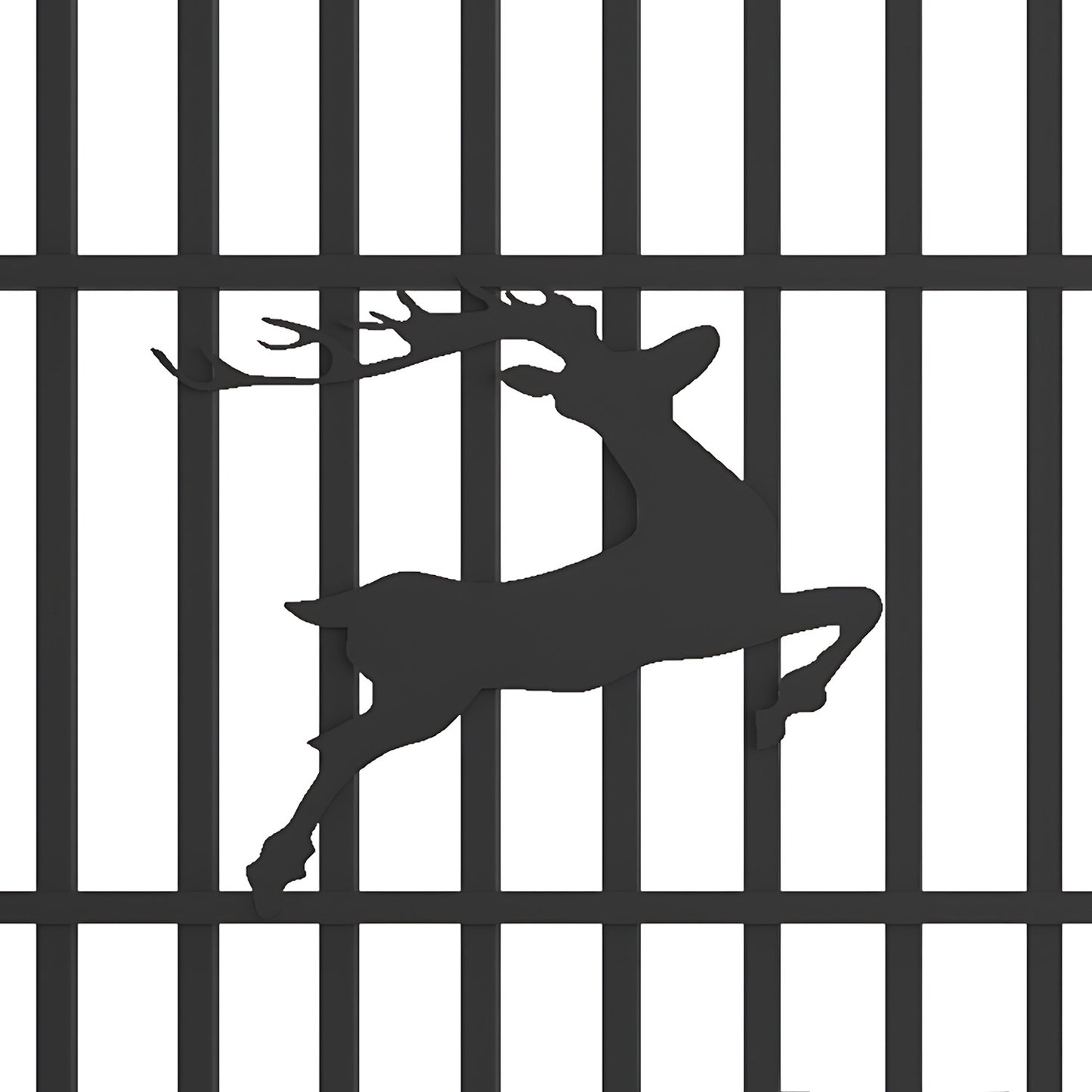 The 20ft driveway gate has bueatiful solid deer pattern