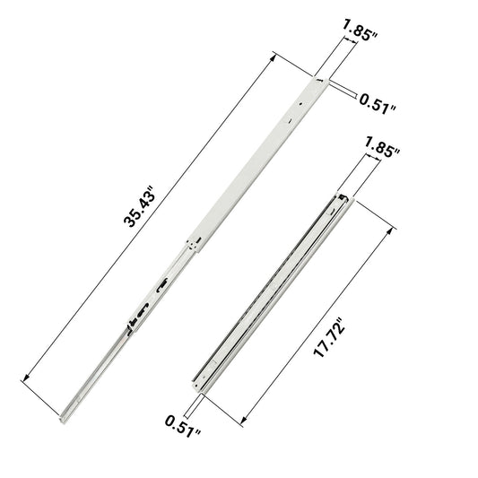 Dimension of our workbench drawer slide
