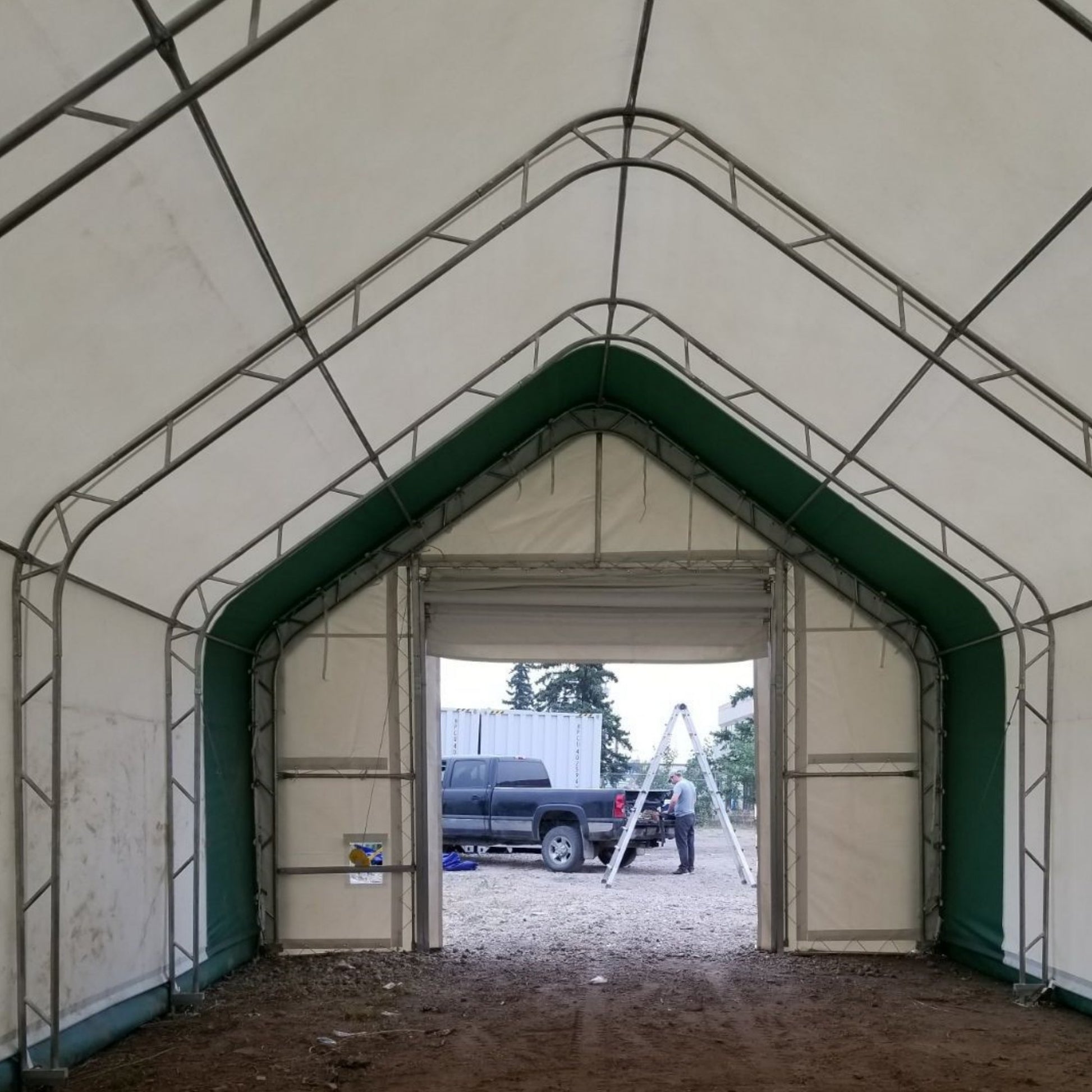 Double Truss Storage Shelter W20'xL40'xH16'