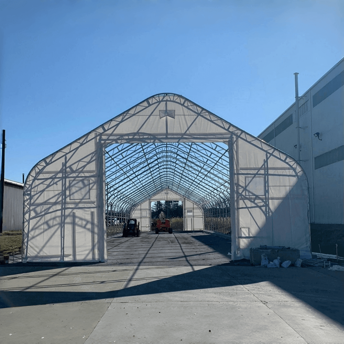 Double Truss Storage Shelter W40'xL80'xH23'