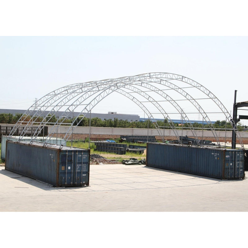Double Truss Shipping Container Canopy Shelter 60'x40'x15'