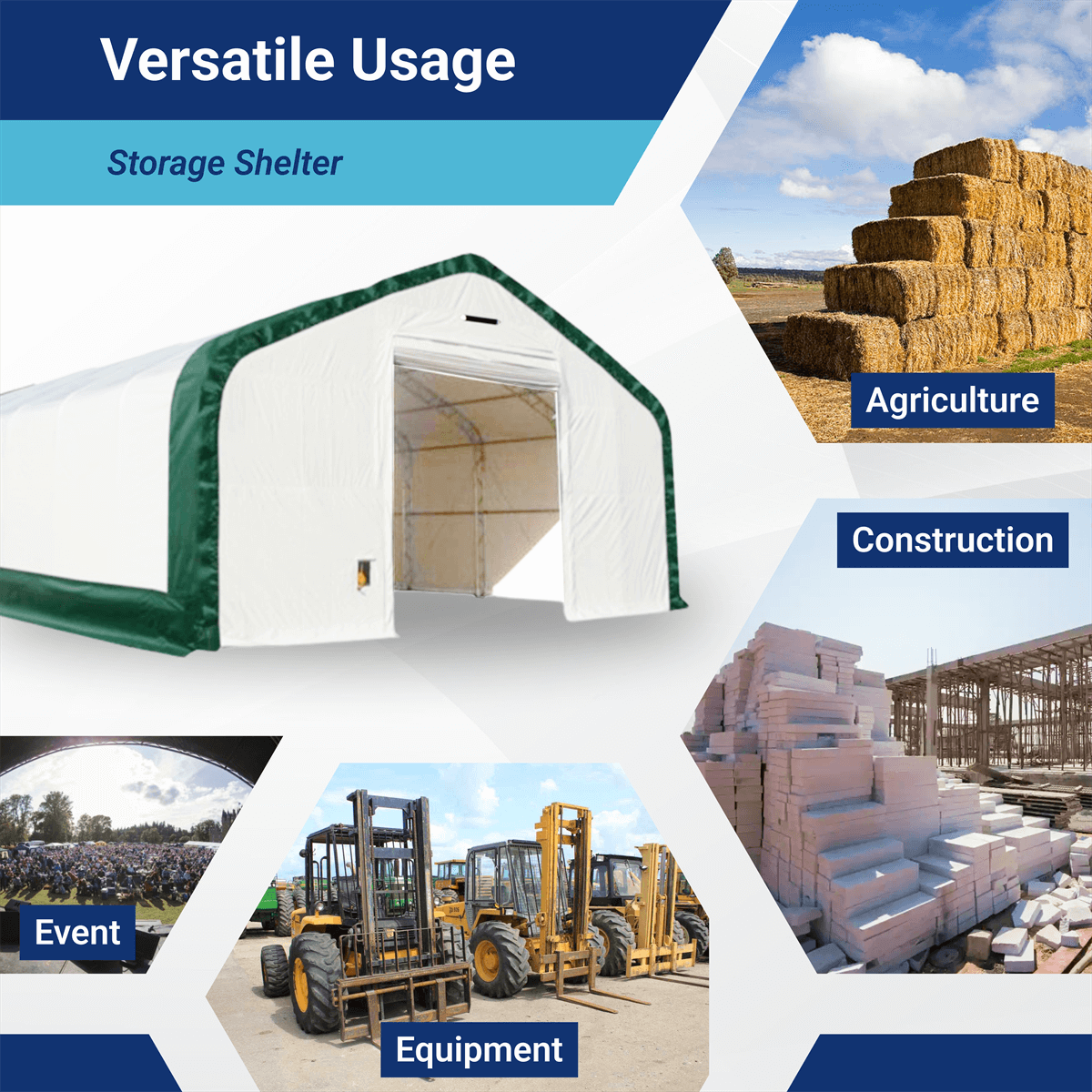 Double Truss Storage Shelter Usage Scene